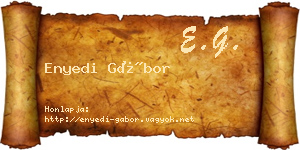 Enyedi Gábor névjegykártya